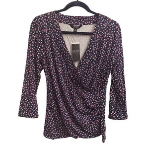 LAUREN RALPH LAUREN Ditzy Floral Crossover Top